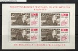 POLAND 1970 100TH BIRTH ANNIV OF LENIN MS NHM - Communism Socialism Peace Dove Revolution Russia - Unused Stamps