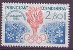 ANDORRE N° 327** NEUF SANS CHARNIERE    FLAMME OLYMPIQUE ET CRISTAUX DE NEIGE - Nuevos