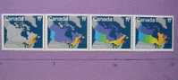 CANADA 1981 STRIP MAKING A COUNTRY LA CONQUETE DU CANADA MNH 4 TIMBRES NEUF - Neufs