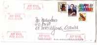 GOOD USA Postal Cover To ESTONIA 2002 - Good Stamped: Music / Berlin ; Bird ; Birthday - Briefe U. Dokumente