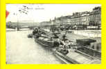 PENICHE & GRUE - QUAI DE PARIS ROUEN Circulée : 1907 Dept 76 Seine-Maritime  H71 - Péniches