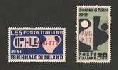TRIESTE A TRIENNALE DI MILANO 1951 SERIE COMPLETA GOMMA ORIGINALE NO LINGUELLA - Mint/hinged