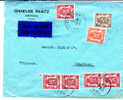 N°419-420-715(3) Antwerpen 10-8.VI.1946 S/L.AVION V.Helsinki.Affr.5,15 F Peu Ct. TB - Cartas & Documentos