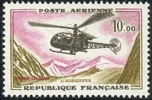 France Transport Hélicoptère N° PA  41 ** Poste Aérienne - L'alouette - Helicopters