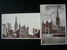Lot 2 Cards - SALISBURY - Cathedral West Front + Cathedral From S.W. - Salisbury