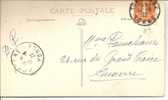 N° Y&t 158 TYPE  IA     CP       TONNERRE     Vers   AUXERRE   12 AOUT 1922 - Storia Postale