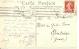 N° Y&t 135     CP   CAD KRAG    PARIS    Vers   BORDEAUX Le 03 JUILLET 1914 - Cartas & Documentos