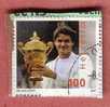 ROGER FEDERER  ( Switzerland - Used Stamp On Paper )  Tennis Sport Tenis - Tennis