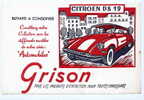 Buvard GRISON Cirage -  Voiture DS CITROEN  Rouge Et Brun En Ville - Automobile