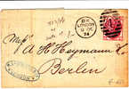 20/180    LETTER TO BERLIN 1874 - Lettres & Documents