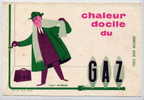 Buvard GAZ Chaleur Docile Homme Et Pardessus  D´apres FIX MASSEAU - Electricité & Gaz