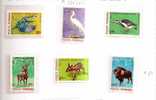 42222)n°6 Valori Serie 1980 Romania , Campagna Europea Per La Protezione Della Natura Ed Ambiente - Poststempel (Marcophilie)