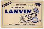 Buvard Chocolat LANVIN Crokenler - Chocolade En Cacao