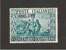 NASCITA DI COLOMBO 20 LIRE 1951 NUOVO GOMMA ORIGINALE NO LINGUELLA - Mint/hinged