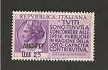 TRIESTE A REDDITO 25 LIRE 1954 NUOVO GOMMA ORIGINALE NO LINGUELLA - Mint/hinged