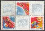 1968 Day Of Space Espase Sheet Of 3 MNH - Europa