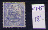 ESPAÑA 1874 - ALEGORIA DE LA JUSTICIA - EDIFIL Nº 145 NUEVO SIN GOMA - Unused Stamps