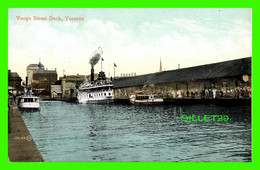 TORONTO, ONTARIO - YONGE STREET DOCK - ANIMATED WITH SHIPS - J.V. - VALENTINE & SONS - WRITTEN - - Toronto