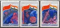 1984 Space Espase USSR-India Set Of 3 MNH - Russia & USSR