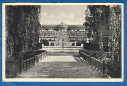 Deutschland; Potsdam; Schloß Sanssouci; Terasse; Stempel 1938 Leipziger Messe - Potsdam