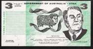 AUSTRALIA NLP 3  DOLLARS  1977  * POLITICAL NOTE *  UNC. - Otros & Sin Clasificación