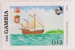 Caravel Of 1400's, Ship, Voyage, Discovery Of America, MNH Gambia - Gambia (1965-...)