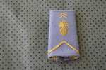 MILITARIA 1 GALON EPAULETTE  MARINE NATIONALE FRANCAISE GRADE ET CORPS A IDENTIFIER MERCI - Equipment