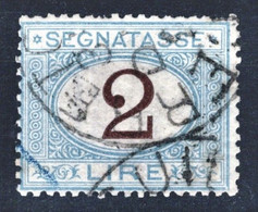 1870 Segnatasse 2 Lire  Sassone Nr. 12 Usato/Used - Impuestos