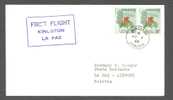 Jamaica Airmail Via Aerea Lufthansa Erstflug 1st Flight Vuelo Inaugural Cover 1968 Kingston - La Paz Bolivia - Altri & Non Classificati