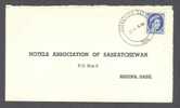 Canada SASKATOON Sask. 1958 Cover To Hotels Assosiation Of Saskatchewan HELP CRIPPLED CHILDREN 1958 Labels (2 Scans) - Lettres & Documents