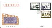 CHINA 1999 FDC 2 STONE CARVINGS OF HAN DYNASTY (2 SCANS) - Covers & Documents