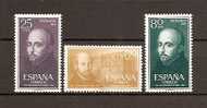 SPAIN ESPAÑA SPANIEN DÍA DEL SELLO IV CENTENARIO DE LA MUERTE DE SAN IGNACIO DE LOYOLA 1955 / MNH / 1166 - 1168 - Unused Stamps