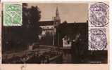 VALMIERA (LETTONIE) CARTE PHOTO (EGLISE ET PONT) 1934 - Latvia