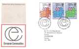 44310)lettera F.d.c. Serie European Communities Con 3 Valori + Annullo - 1971-80 Ediciones Decimal