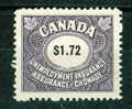 1960 1 Dollar 72 Cent Canada Unemployement Insurance Stamp #FU81   MNH Full Gum - Fiscaux