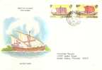 44330)lettera F.d.c. Serie Ancient Ships Con 2 Valori + Annullo - Gambie (1965-...)