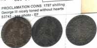 UK GREAT BRITAIN 1 SHILLING WITHOUT HEARTS  FRONT KGIII HEAD BACK 1787 AG SILVER S37443  READ DESCRIPTION CAREFULLY !!! - Sonstige & Ohne Zuordnung