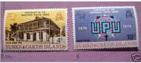 TURKS & CAICOS MNH 1974 UPU BUILDINGS HOUSES MONUMENTS ARCHITECTURE - Turks E Caicos