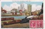 TOLEDO OHIO 59 RIVER FRONT AND SKYLINE 1932 (TRAIN CIRCULANT ET WAGONS) - Toledo