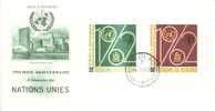 44442)lettera F.d.c. Serie Nations Unies Con 2 Valori + Annullo - Oblitérés