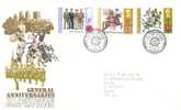 44467)lettera F.d.c. Serie General Ann. 1971 Post Office Con 3 Valori + Annullo - 1971-1980 Decimal Issues