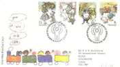 44471)lettera F.d.c. Serie Child Con 4 Valori + Annullo - 1971-80 Ediciones Decimal