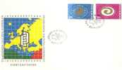44474)lettera F.d.c. Serie Intereuropeana Con 2 Valori + Annullo - FDC