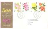 44478)lettera F.d.c. Serie Roses Con 4 Valori + Annullo - 1971-1980 Decimale  Uitgaven
