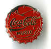 {66913} Pin's " Coca Cola Music " - Musique