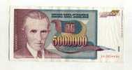 - YOUGOSLAVIE . 5000000 D.  1993 - Yugoslavia