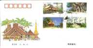 CHINA 1998 ARCHITECTURE OF DAI NATIONALITY - Lettres & Documents