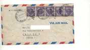 613$$$ 1946 Usa Italia Lettera Via Aerea Mn Vulcania Timbro Arrivo - Storia Postale