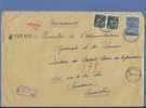 768+771 Op Aangetekende Brief Met Stempel MALMEDY (Oostkanton - Canton De L´est) (VK) - 1948 Exportación