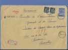 768+771 Op Aangetekende Brief Met Stempel MALMEDY (Oostkanton - Canton De L´est) (VK) - 1948 Exportation